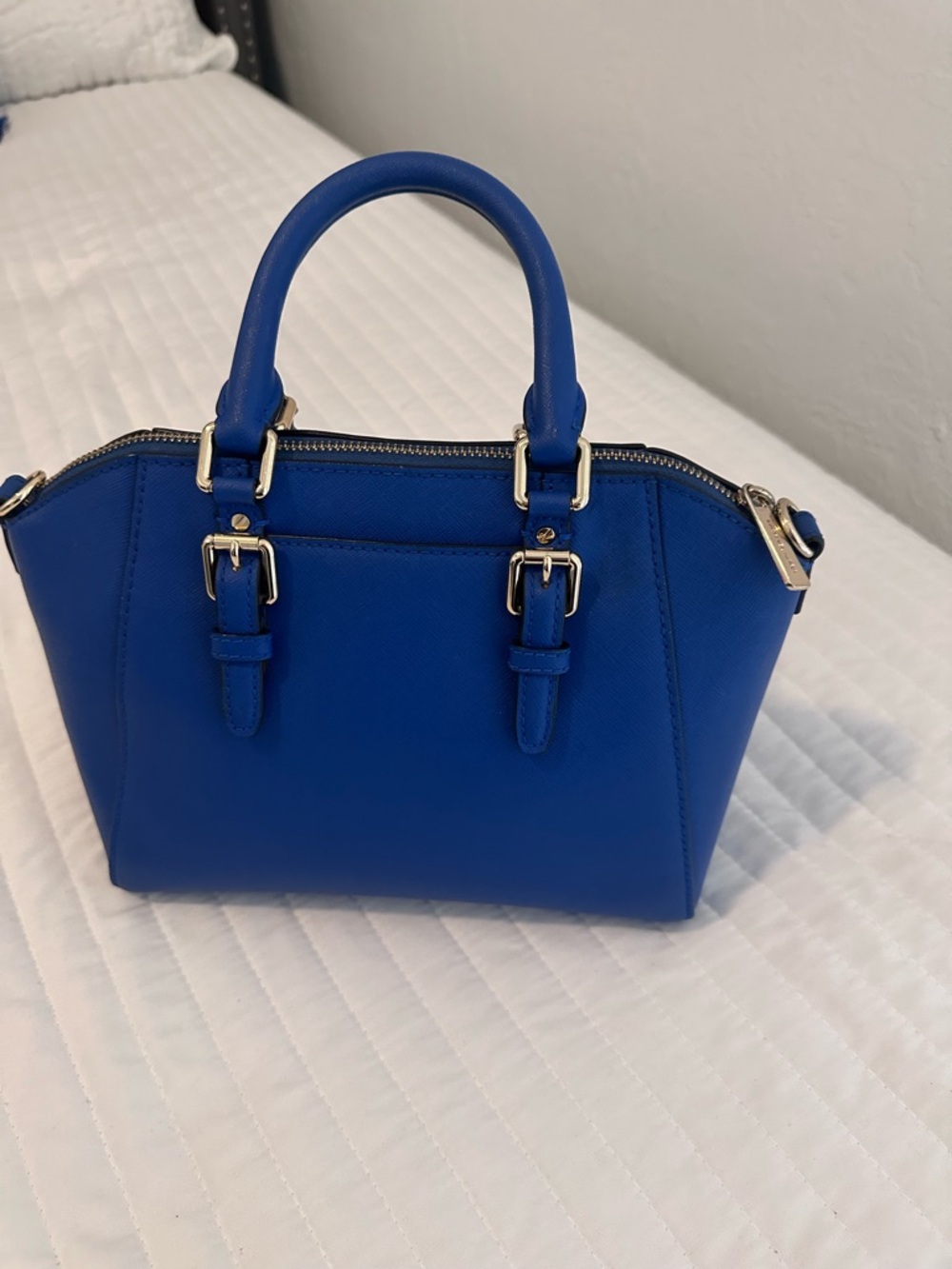 Michael Kors Royal Blue Saffiano Leather Satchel - Picture 2 of 4